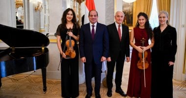 أميرة ومريم أبو زهرة برفقة فخامة الرئيس السيسى