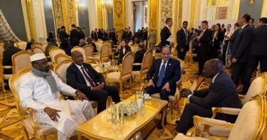 فخامة الرئيس السيسى يلتقى البرهان ورئيس كينيا ورئيس المجلس العسكرى الانتقالى المالى