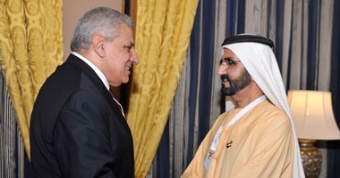 محلب يبحث مع حاكم دبى مجالات التعاون الاقتصادى ومكافحة الإرهاب