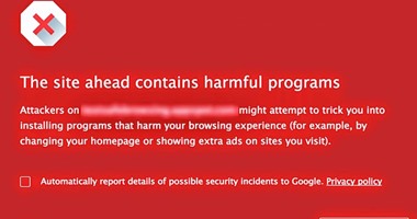 متصفح جوجل كروم يحذرك من المواقع المصابة بالبرمجيات الخبيثة
