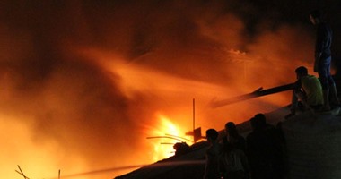 حريق بمصنع تدوير خيوط الغزل والنسيج "بندر إدكو" بالبحيرة