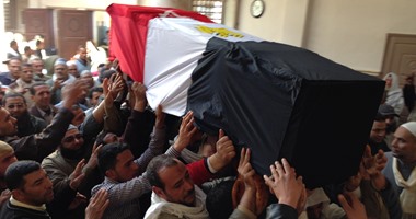 تشييع جنازة أمين الشرطة شهيد حريق السيدة زينب بمسقط رأسه فى المنوفية