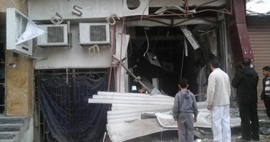 صور آثار انفجار شارع "رايل" بجوار كنتاكى بمنطقة حلوان