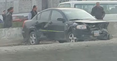 صحافة المواطن: حادث تصادم 4 سيارات أعلى دائرى المرج