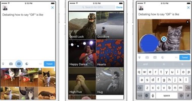 "تويتر" تضيف زرا جديدا مخصصا لنشر صور GIF متحركة على الموقع