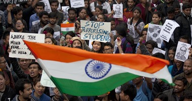 بالصور.. انتشار الاحتجاجات ضد اعتقال زعيم طلابى فى الهند