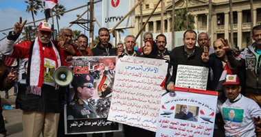 متظاهرو القائد إبراهيم يطالبون بإعدام الإخوان و محاربة الإرهاب