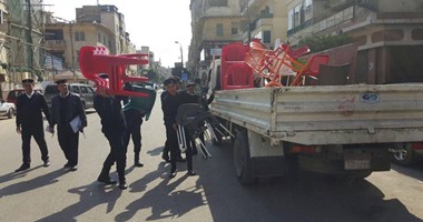  تحرير 45 محضرا تموينيا ورفع الإشغالات بأحد شوارع أبو قرقاص بالمنيا