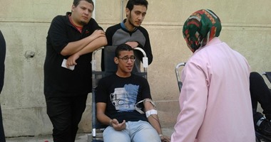 استقبال 196 متبرعًا خلال حملة للتبرع بالدم فى بنى سويف