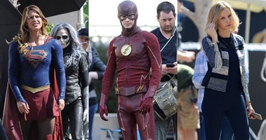 بالصور.. شبكة "CBS" تطرح صورا لأبطال مسلسلى "Supergirl" و"The Flash"