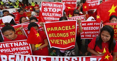 بالصور.. احتجاجات فى الفلبين لرفض سياسات بكين فى بحر الصين الجنوبى