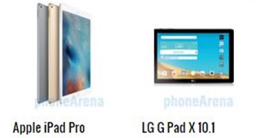 مقارنة مفصلة بين اللوحيين Apple iPad Pro وLG G Pad X10.1