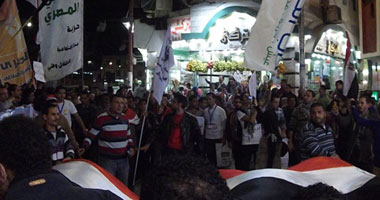 آلاف المتظاهرين يجوبون الشوارع والميادين بأسيوط ضد مرسى