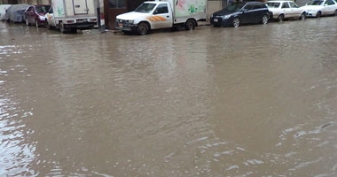 غرق شوارع منطقة طوسون الإسكندرية نتيجة هطول الأمطار