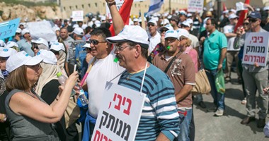 مظاهرات أمام منزل رئيس الوزراء الإسرائيلى للمطالبة برحيله