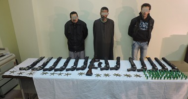 ضبط ترسانة من الأسلحة بعضها مسروق من أسيوط بحوزة خلية إرهابية بكفر الشيخ