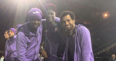 وصول صلاح لملعب الفريولى قبل مواجهة أودينيزى محمد صلاح والمهاجم السنغالى بابكار والإنجليزى ميكا ريتشارد
