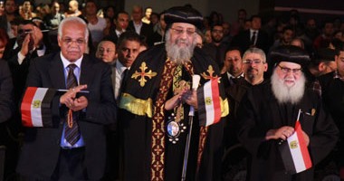 البابا تواضروس ومحافظ القاهرة يشهدان حفل تأبين شهداء ليبيا
