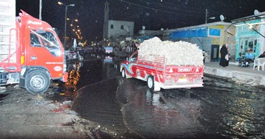 سوق الجمعة بالإسماعيلية يغرق فى مياه الصرف الصحى