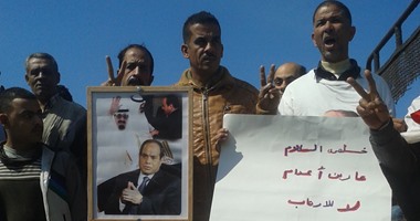 متظاهرون بـ"القائد إبراهيم" يرفضون المصالحة مع الإخوان