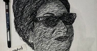 صحافة المواطن: بالصور.. قارئة تبرز موهبتها فى الرسم ضمت صورة بالشخبطة لأم كلثوم