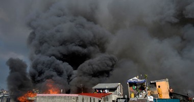 حريق هائل يندلع فى عدة مبانى سكانية بالعاصمة الفلبينية مانيلا