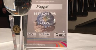 بالصور.. الجناح المصرى فى بورصة برلين يحصد جائزة "أفضل تصميم" بأفريقيا