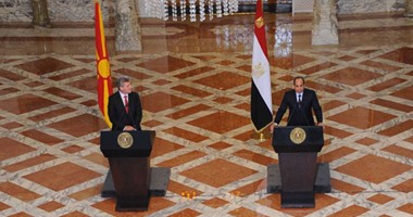 بالصور.. رئيس مقدونيا: نتطلع للتعاون الجاد.. وندعم مصر فى جميع المحافل الدولية