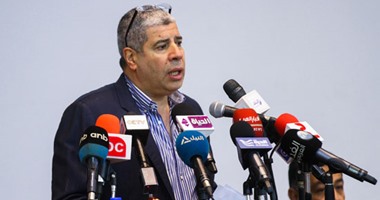 أحمد شوبير يقدم المؤتمر الصحفى للسلة
