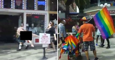بالفيديو.. أمريكيون يرفعون علم “قوس قزح” احتفالا باليوم العالمى للمثليين بفلوريدا