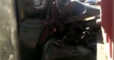صحافة المواطن: تصادم سيارة نقل ثقيل بسيارة جنود فى المنوفية