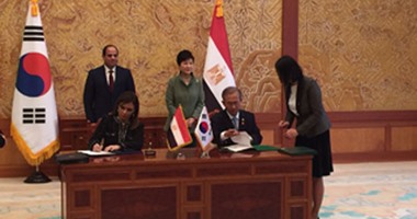 السيسى ورئيسة كوريا الجنوبية يشهدان توقيع 9 اتفاقيات ومذكرات تفاهم