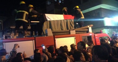 بالصور.. محافظ الغربية ومدير الأمن يتقدمان جنازة الشهيد السعيد الغريب