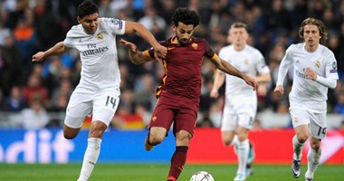 محمد صلاح يودع دورى الأبطال مع روما بعد السقوط أمام ريال مدريد