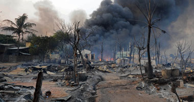 ميانمار: حرق أكثر من 2600 منزل فى ولاية راخين ذات الأغلبية المسلمة