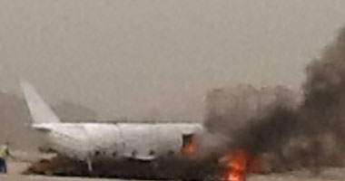 انفجار طائرة شحن عسكرية فى قاعدة معيتيقة بالعاصمة الليبية طرابلس