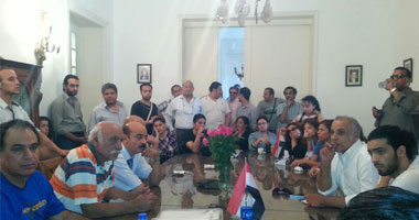 بالصور ..طاهر والقعيد يصلان لـ"الثقافة" واجتماع لبحث آليات التصعيد