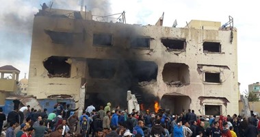 ارتفاع عدد المصابين المدنيين لـ25 والجنود لـ15 فى تفجير قسم ثالث العريش