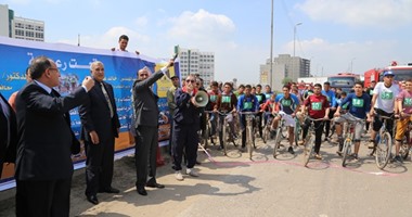 انطلاق ماراثون دراجات بالبحيرة تحت شعار "بالرياضة نعمر مصرنا"