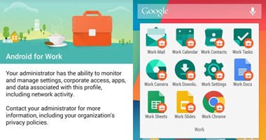 تطبيق Android for Work App يوفر بيئة عمل آمنة لأصحاب الأعمال
