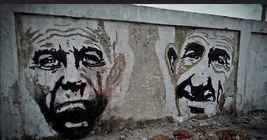 بالصور.. جرافيتى "نيمو" على جدران محافظة المنصورة عرض مستمر 