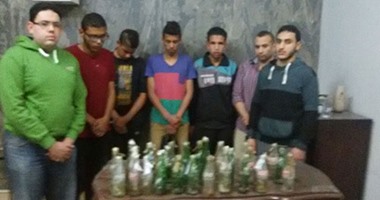 ضبط 7 عناصر إرهابية بحوزتهم 31 زجاجة مولوتوف فى مسيرة بحلوان