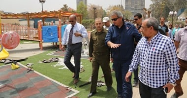 بالصور.. وزير الرياضة يتفقد أعمال التطوير بمركز شباب الجزيرة