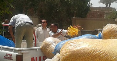 ضبط ٤٦٠٠ كيس "سناكس" مجهولة المصدر و625 كيلو أرز فى المنوفية