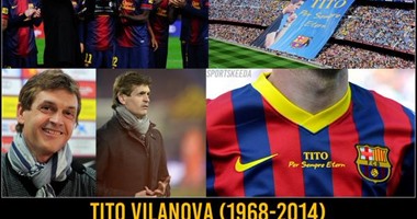 بالصور.. الجماهير تحيى الذكرى الأولى لوفاة فيلانوفا مدرب برشلونة السابق