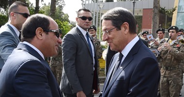 بدء المؤتمر الصحفى المشترك بين السيسى ونظيره القبرصى ورئيس وزراء اليونان