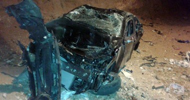 اصابة 10 فى حادث انقلاب ميكروباص بطريق القاهرة - الفيوم