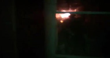 بالفيديو .. حريق فى محول كهربائى بمبنى علوم وزارة الزراعة