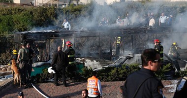 بالفيديو والصور.. إصابة 20 شخصا فى انفجار حافلة بالقدس