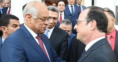 الرئيس الفرنسى يزور مقر مجلس النواب وعلى عبد العال فى استقباله
